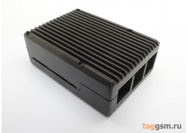 Raspberry Pi 4B корпус алюминиевый черный 91x65x33мм