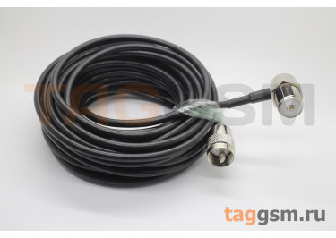 Кабель RG58 10м для подключения антенны к радиостанции, гнездо UHF на штекер UHF