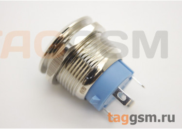 GQ-19F1-10EL-6V / BL Антивандальная кнопка на панель с подсветкой 6В синяя с фиксацией ON-OFF SPST 250В 3А (19мм)