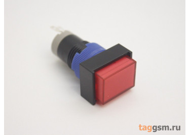 LAS12-A1 / Red Кнопка на панель с подсветкой 220В с фиксацией ON-ON SPDT 250В 3А 12мм (красный) пластик
