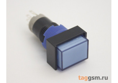 LAS12-A1 / Blue Кнопка на панель с подсветкой 220В с фиксацией ON-ON SPDT 250В 3А 12мм (синий) пластик