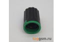 KN-500-B-GREEN Ручка пластиковая 15x20,6мм под ось 6мм 18T (черно-зеленый)