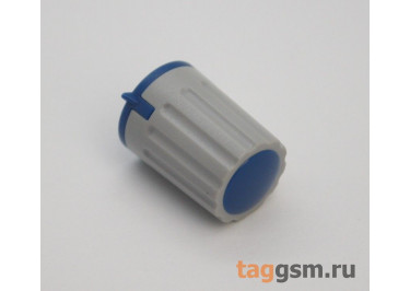 KN-500-G-BLUE Ручка пластиковая 15x20,6мм под ось 6мм 18T (серо-синий)