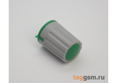 KN-500-G-GREEN Ручка пластиковая 15x20,6мм под ось 6мм 18T (серо-зеленый)