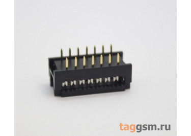 DIP S-14 Вилка для шлейфа на плату 14 конт. шаг 2,54x7,5мм