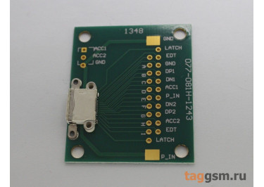 Гнездо для Lightning 8pin на плате 22pin шаг 2,54мм