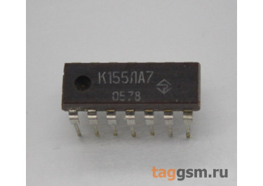 К155ЛА7 (DIP-14) Логический элемент 4И-НЕ 2-канала