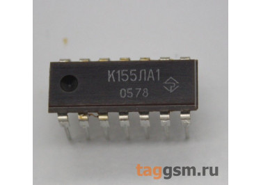 К155ЛА1 (DIP-14) Логический элемент 4И-НЕ 2-канала