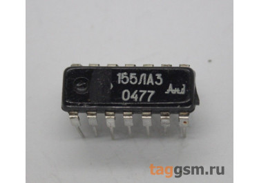 К155ЛА3 (DIP-14) Логический элемент 2И-НЕ 4-канала