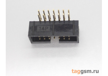 DS1013-14R Вилка угловая на плату 14 конт. шаг 2,54мм [IDC-14MR]
