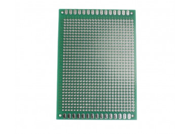 Плата макетная двухсторонняя, текстолит 70x100мм (шаг 2,54мм)