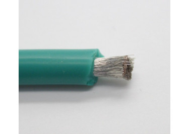Провод медный в силиконовой изоляции 10AWG (5,26 кв.мм) зеленый 1м