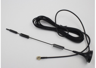 Антенна с магнитным основанием GSM / 4G / 5G / Wi-Fi 600-6000МГц КСВ 1,5 разъем SMA-J на кабеле RG174 3м (15дБи), 24,5см