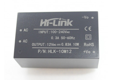 HLK-10M12 Модуль питания AC-DC Uвх=100-240В Uвых=12В Pвых=10Вт