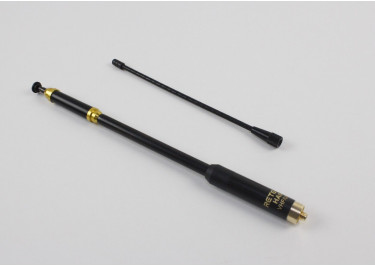 Антенна для мобильной радиостанции Retevis HA-04 VHF / UHF 10Вт разъем SMA-Female (136-174 / 400-470МГц, 3.2 / 5.6дБи) телескопическая