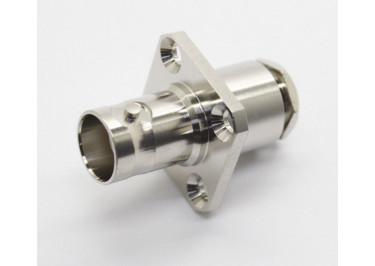 BNC-KF-1.5 18.5x18.5 Гнездо BNC на блок под кабель RG174 / RG179 / RG188 / RG316 / RD315 / LMR100 с фланцем