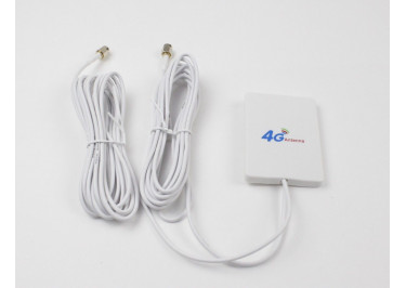 Антенна GSM / 4G 700-2700МГц КСВ 1,5 разъем SMA-J на кабеле RG174 3м (8дБи), 7,3x5,3x0,8см, белый
