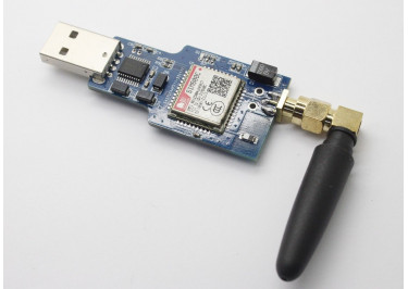 SIM800С+CH340T Модуль GSM+BT на плате с разъемом Micro SIM и вилкой USB тип A