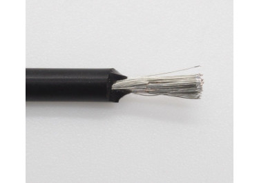 Провод медный в силиконовой изоляции 18AWG (0,75 кв.мм) черный 1м