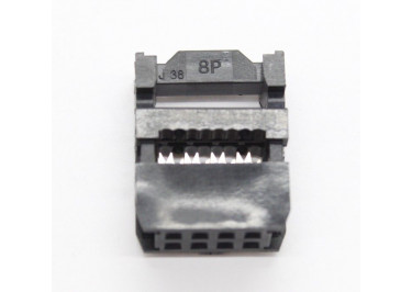 FC-8P [2*4P] (Черный) Гнездо на шлейф 8 конт. шаг 2,54мм