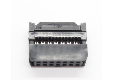 FC-14P [2*7P] (Черный) Гнездо на шлейф 14 конт. шаг 2,54мм