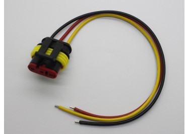 DJ7031-1.5-21 (18AWG 200mm) Разъем автомобильный влагозащищенный 3 конт. с проводом (гнездо)