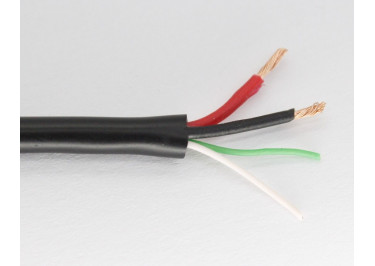 Кабель медный 2x20AWG (0,52 кв.мм) + 2x28AWG (0,08 кв.мм) / PVC / D=3,8мм, черный 1м