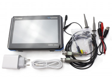 FNIRSI DPOS350P Планшетный осциллограф 2-х канальный 350МГц ПП (1Гвыб  /  с, 8 бит, память 60 тыс.точек)  с генератором (50МГц) , измерителем ЛАФЧХ и анализатором спектра