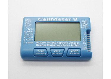 Cellmeter-8 Тестер заряда каждой ячейки в сборке 1S-8S LiPo / LiFe / Li-ion с функцией балансировки и тестера сервоприводов