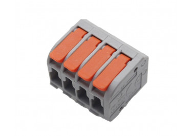 PCT-114D Клемма зажимная 250В 32А 0,2-4 кв.мм на плату (оранжевый)