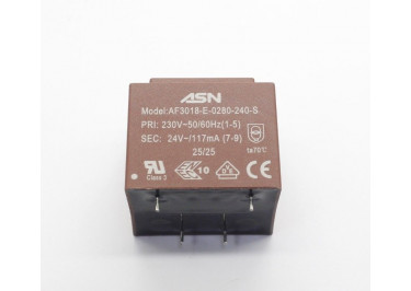 AS3018-E-0280-240-S Герметизированный трансформатор 2,8Вт обмотки 220В (1+5) / 24В 0,117А (7+9)