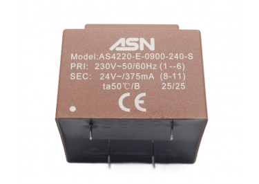 AS4220-E-0900-240-S Герметизированный трансформатор 9Вт обмотки 220В (1+6) / 24В 0,375А (8+11)