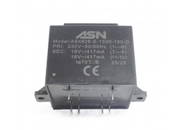 AS4826-E-1500-180-D Герметизированный трансформатор 15Вт обмотки 220В (1+6) / 2x18В 0,417А (7+8-11+12)
