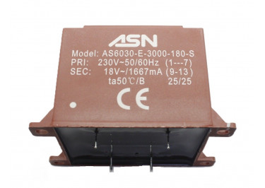 AS6030-E-3000-180-S Герметизированный трансформатор 30Вт обмотки 220В (1+7) / 18В 1,667А (9+13)