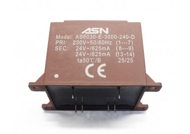 AS6030-E-3000-240-D Герметизированный трансформатор 30Вт обмотки 220В (1+7) / 2x24В 0,625А (8+9-13+14)