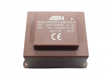AS6630-E-4400-240-S Герметизированный трансформатор 44Вт обмотки 220В (1+8) / 24В 1,833А (11+14)