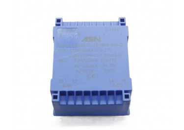 ASU3010-U2-0600-060-D Герметизированный трансформатор 6Вт обмотки 2x110В (1+3-5+7, 1B) / 2x6В 0,5А (10+12-14+16)