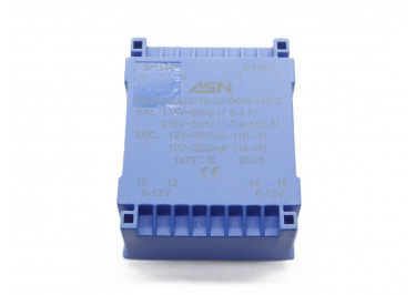 ASU3010-U2-0600-120-D Герметизированный трансформатор 6Вт обмотки 2x110В (1+3-5+7, 1B) / 2x12В 0,25А (10+12-14+16)