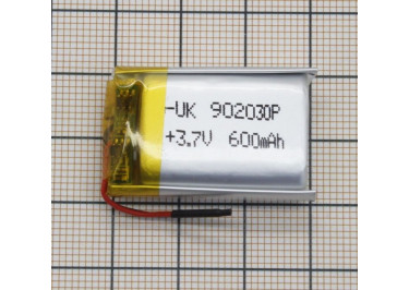 Акб универсальная (банка) 3.7V 600mAh 30x20x9мм