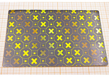 Гидрогелевая пленка для станка / плоттера (крестики, золото, черный) (на заднюю крышку)