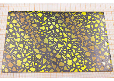 Гидрогелевая пленка для станка / плоттера (капли, голографическая, золото) (на заднюю крышку)