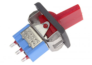 RLS-102-F1 Тумблер с кнопкой на панель ON-ON SPDT 250В 1,5А (16,2x12,2мм)