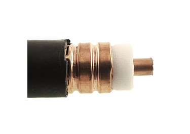 Коаксиальный кабель HCAAY-50-12 1xCCA / Cu, FPE / PE, 86%, 50 Ом, 8,8ГГц, черный 1м