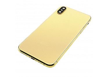 Задняя крышка для iPhone XS (золото) в сборе, ориг