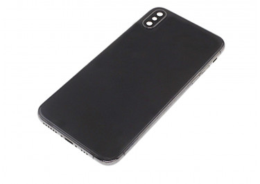 Задняя крышка для iPhone XS (серый) в сборе, ориг