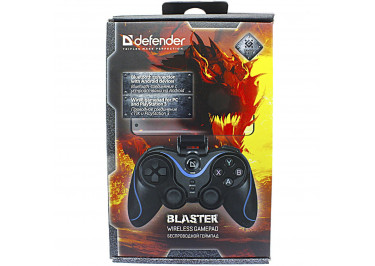 Геймпад Defender Blast (bluetooth, 17 кнопок, 4 оси, виброотдача, с держателем для смартфона, чёрный)