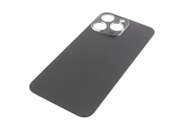 Задняя крышка для iPhone 15 Pro Max (черный) с широкими отверстиями, ориг