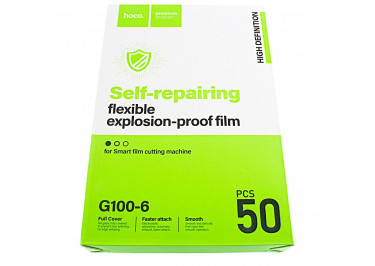 Гидрогелевая пленка для станка / плоттера HOCO G100-6 Explosion-Proof, TPU (антигравийная) матовая, самовосстанавливающаяся (упаковка 50шт) (0.15*120*180mm)