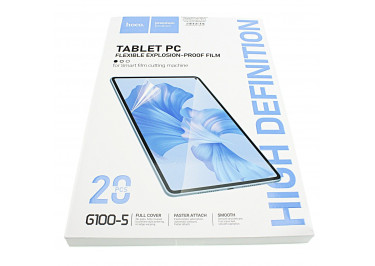 Гидрогелевая пленка для станка / плоттера HOCO G100-5 Explosion-Proof, TPH (антигравийная) глянцевая, ультратонкая для планшетов (упаковка 20шт) (0.13*200*300mm)