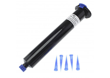 Клей герметик JiuTU UV водостойкий, отверждаемый для полировки экрана телефона (синий) 50мл + насадки